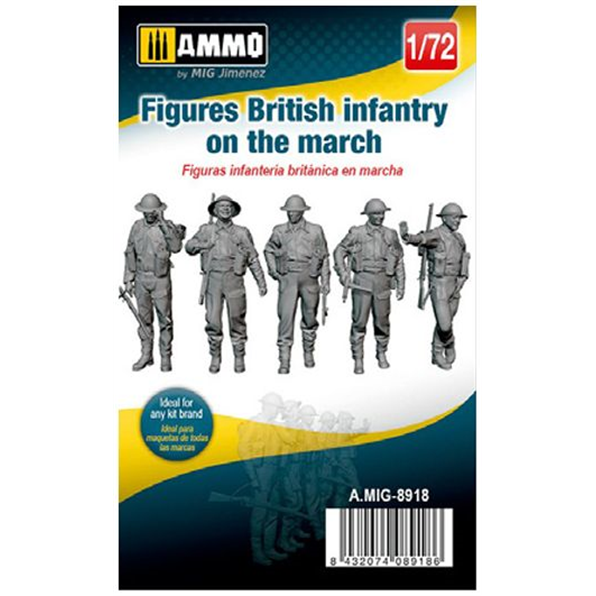 British Infantry Figures Marching (X5)