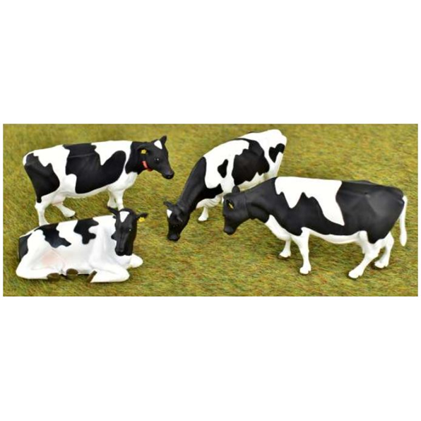 Holstein Friesian Cattle Set of 4 Cows