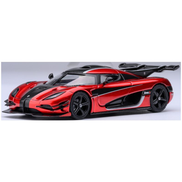 Koenigsegg One: 1 Apple Red/Carbon Fibre Silver Stripes