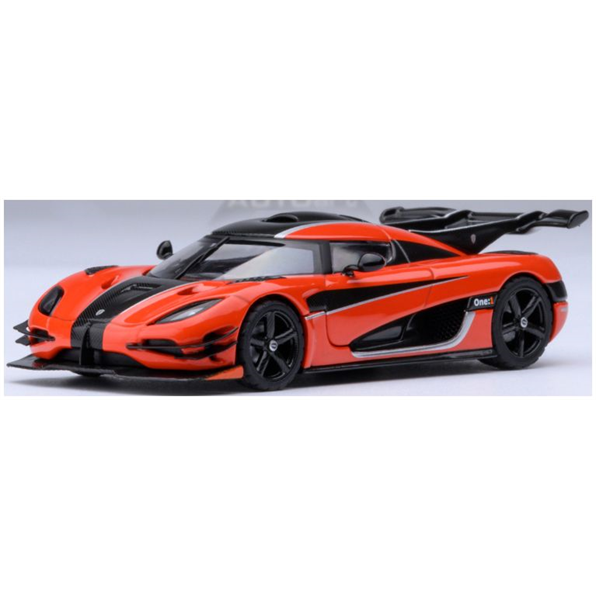 Koenigsegg One: 1 Lava Orange/Carbon Fibre Silver Stripes