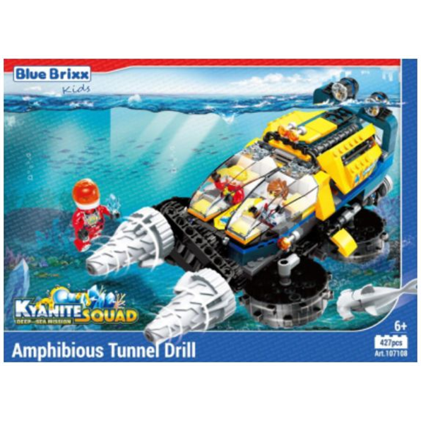 Kyanite Squad Deep Sea Amphibious Tunnel Drill 'Blue Brixx Kids' (427pcs)