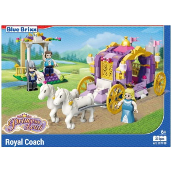 Princess Leah Royal Coach Blue Brixx Kids (374pcs)