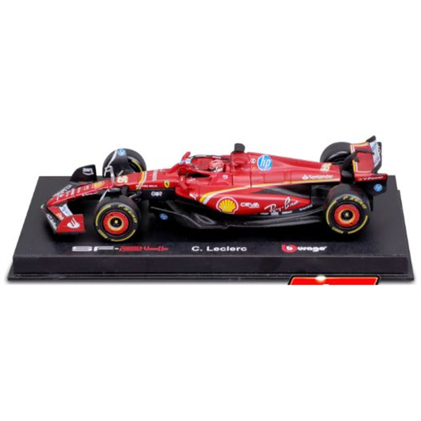 Ferrari SF-24 F1 2024 Leclerc w/Helmet Deluxe Hard Case