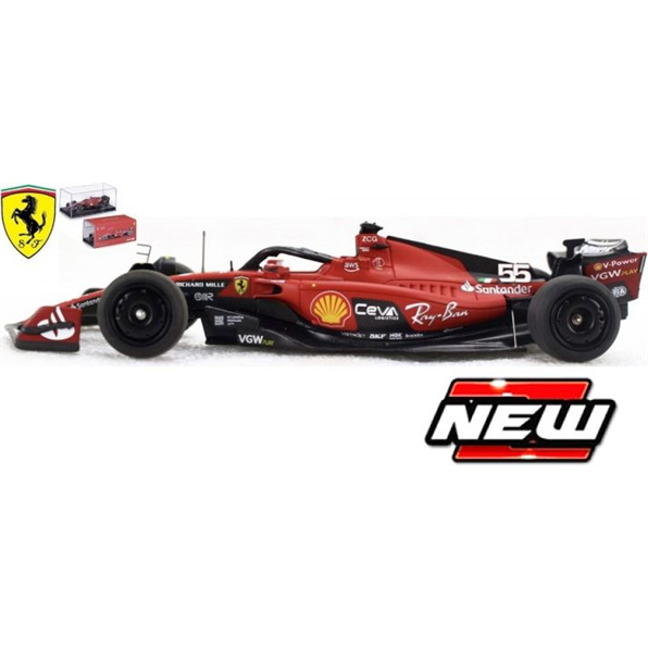 Ferrari SF-23 F1  #55 Carlos Sainz - W/Case + Figure