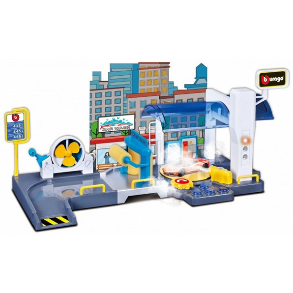 Car Wash Playset One 1:43 Car Included Ass