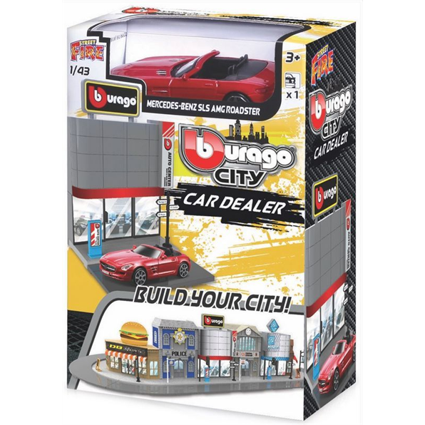 Bburago City Car Dealer + 1 Car 'Build Your City'