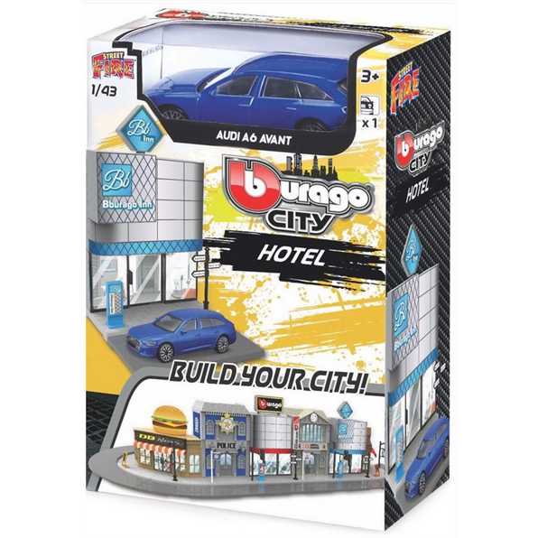 Bburago City Hotel + 1 Car 'Build Your City'