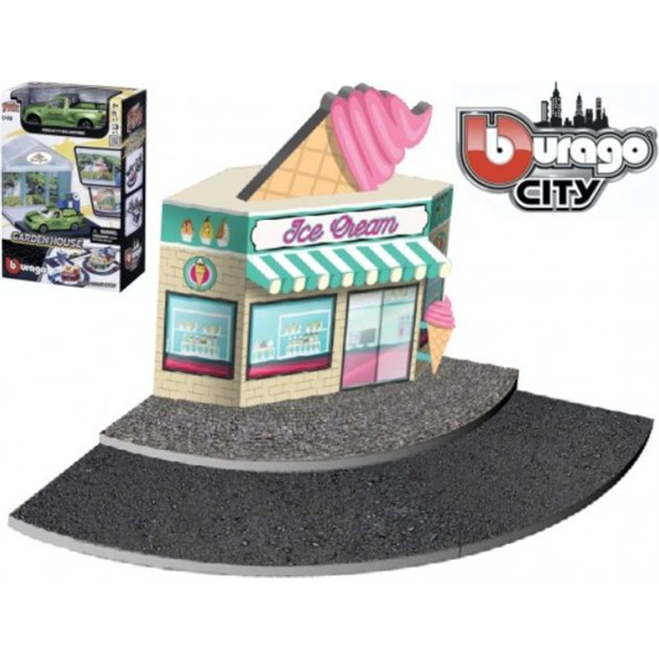 Ice Cream Shop + VW T6.1 Transporter Bburago City