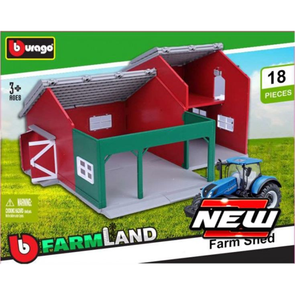 Farmland Playset Farm Shed w/New Holland Tractor