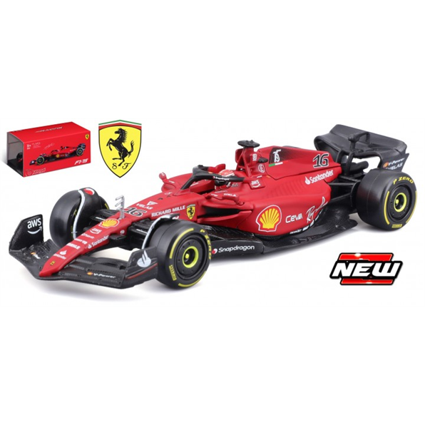 Ferrari F1-75 #16 2022 (Case) C.Leclerc Scuderia Ferrari w/Helmet and Showcase