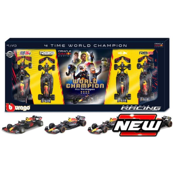 Red Bull Racing F1 - 4 x World Champion Set Max Verstappen RB16B/RB18/RB19/RB20