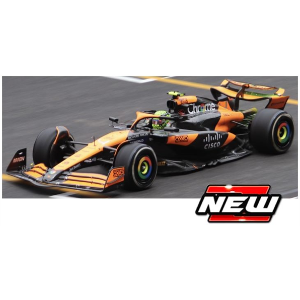 McLaren MCL38 2024 #4 Lando Norris (With Helmet)(Cased)