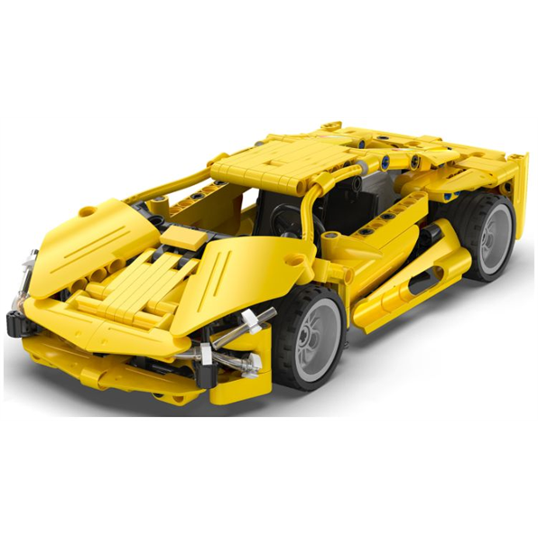 Racing Car Pull Back Brick Builder Yellow 357pcs