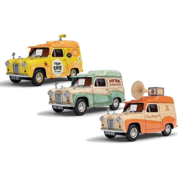 Wallace and Gromit Austin A35 Van Collection Cheese Please! Top Bun, Spick and Spanmobile