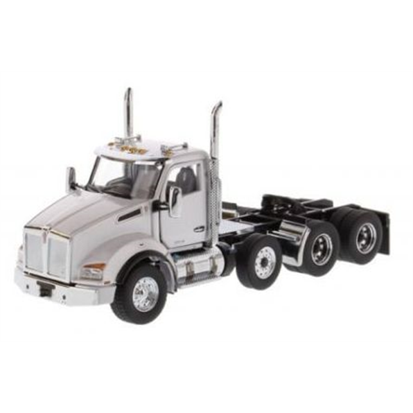 Kenworth T880 SBFA DayCab Pusher Axle Tandem Tractor Metallic White Cab