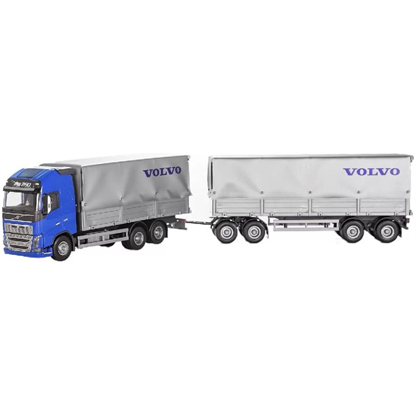 Volvo FH16 Drawbar Truck and Trailer Blue