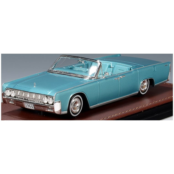 Lincoln Continental Convertible Turquoise Regal Metallic Open Roof 1964