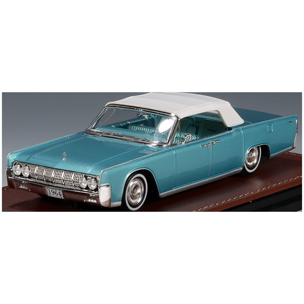 Lincoln Continental Convertible Turquoise Regal Metallic Closed Roof 1964