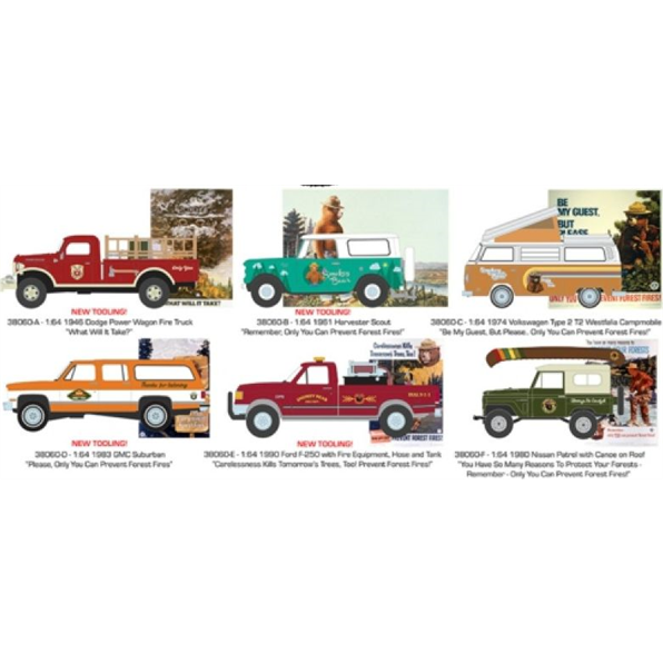 Smoky Bear Series 3 (6-Car Set) 12pcs Asst