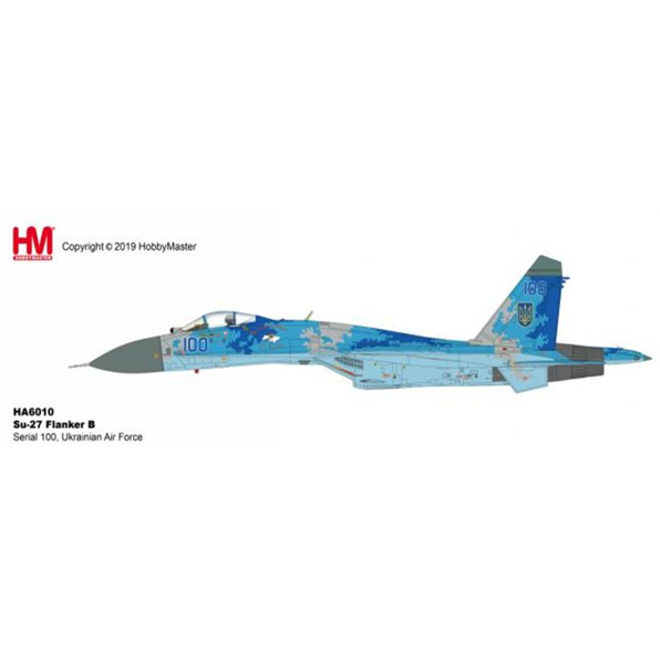 Su-27 Flanker B Serial 100 Ukrainian Air Force - John Ayrey Die Casts