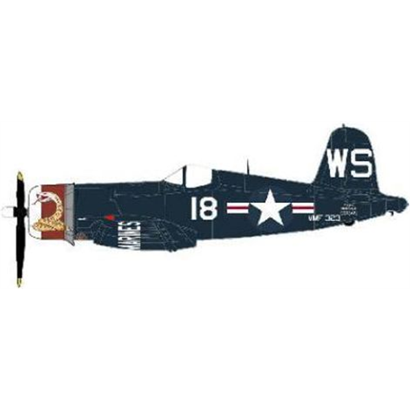 F4U-4 Corsair White 18 VMF-323 'Death Rattlers' USS Sicily 1951 w/8 HVAR Rockets