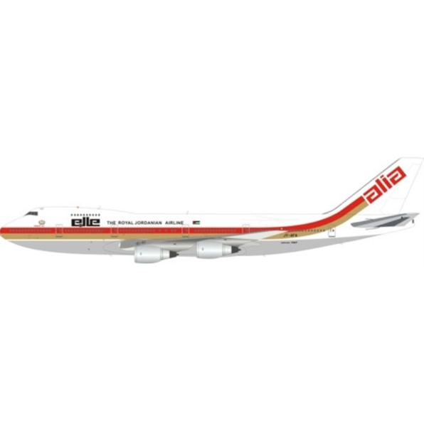 Boeing 747-200 Alia Royal Jordanian Airlines JY-AFA with Stand