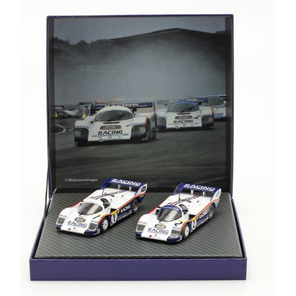 Porsche 956K 2 Car Set 1000km Nurburgring 1983 #1 Ickx/Maas #2 Bellof/Bell