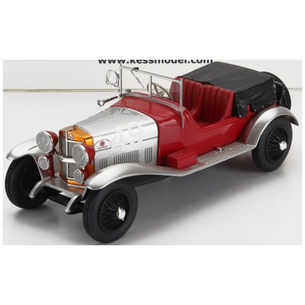 Alfa Romeo RL Super Sport Red/Silver/Black #49 7th Mille Miglia 1927 Mercanti/Sozzi