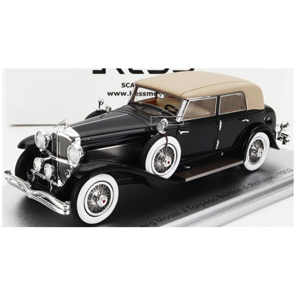 Duesenberg Model J Torpedo Black Berline Rollston 1932