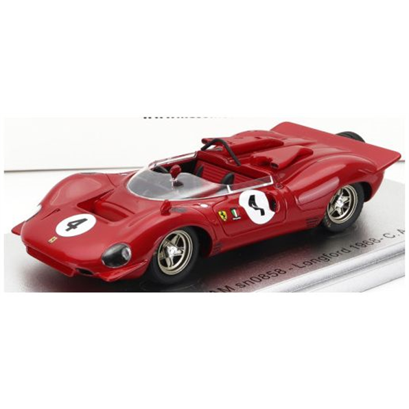 Ferrari 350 P4 Spider Can-Am s/n0858 #4 Tasman GP Longford 1968 C.Amon Red