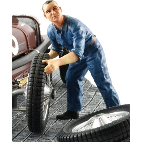 Georges Figure Porteur de Roue Team Bugatti T59 Blue Overall