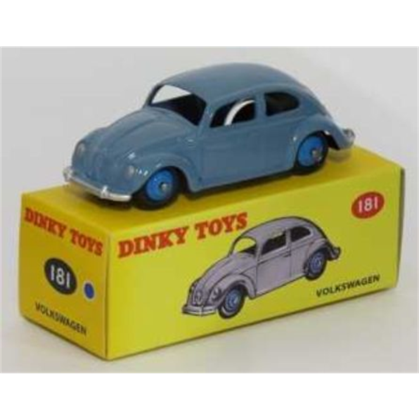 Volkswagen Beetle Coccinelle Blue (181) Atlas reproduced 'Dinky'