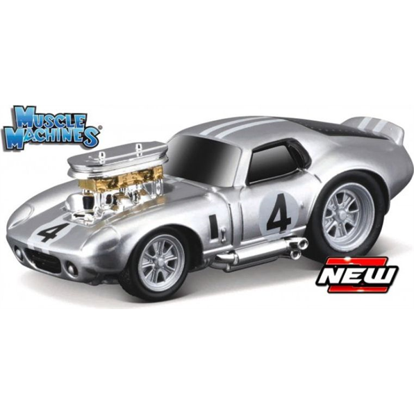 Shelby Daytona Coupe #4 1965 Silver 'Muscle Machines'