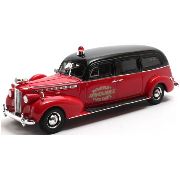 Packard Henney Fire Dept Ambulance 1940 Red/Black