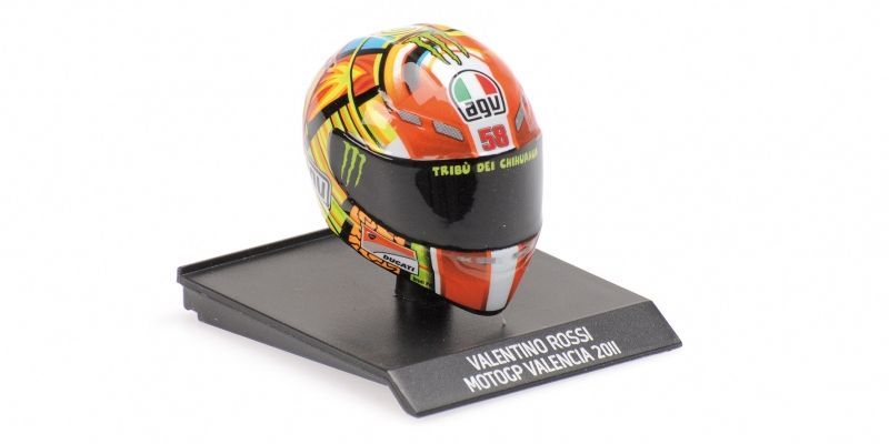 Valentino Rossi MotoGP Valencia 2011 Helmet - John Ayrey Die Casts