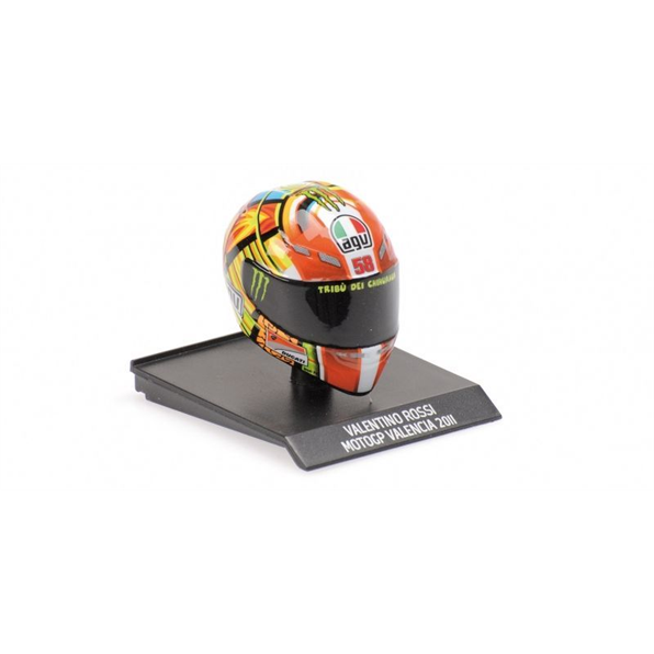 Valentino Rossi MotoGP Valencia 2011 Helmet - John Ayrey Die Casts