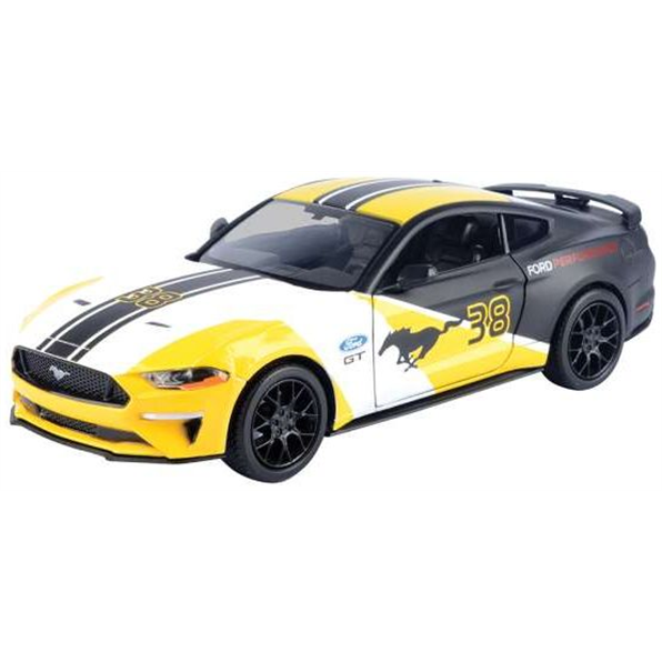 Ford Mustang GT 2018 White/Yellow/Black GT Racing