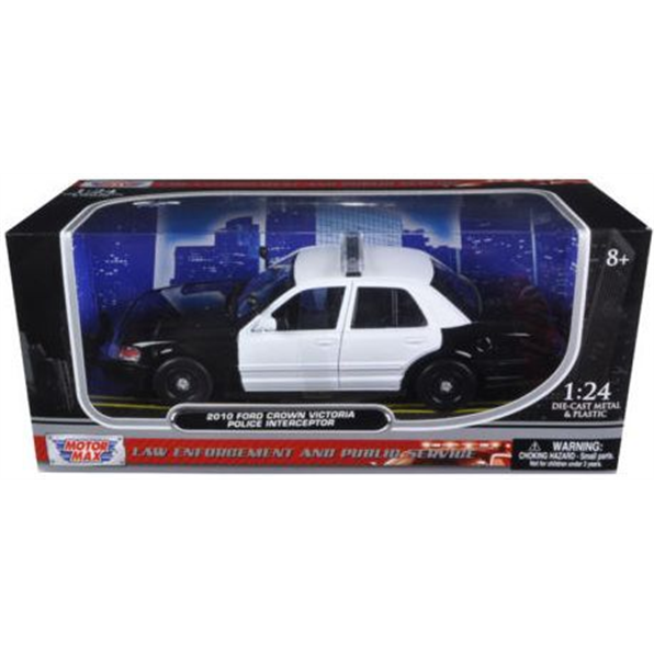 Ford Crown Victoria 2010 Black/White Police Interceptor w/clear light bar