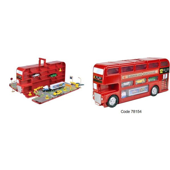 London Bus Carry Play Set (Includes 3 x Cars, 1 x Lorry, Playmat)