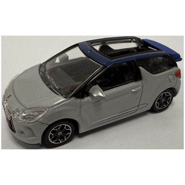 Citroen DS 3 Cabrio 2012 Pearl White/Blue Top (Roof Down)