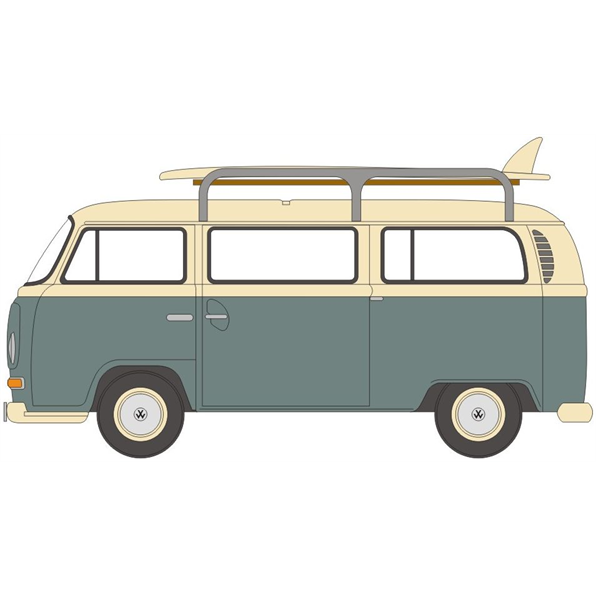 VW T2 Bus/Surfboards Fiord Blue/Arcona White