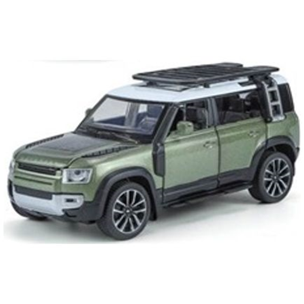 Land Rover Defender 110 Green Opening Parts/Light and Sound -1:32 Q3002A