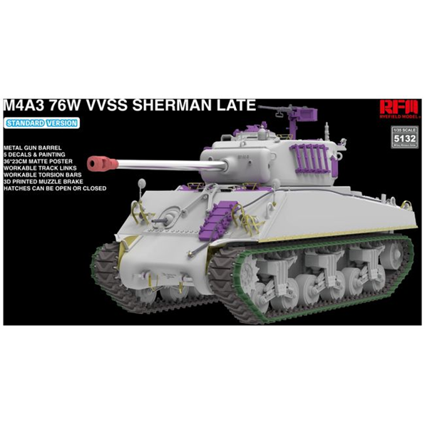 M4A3 76W VVSS Sherman Late Standard Version