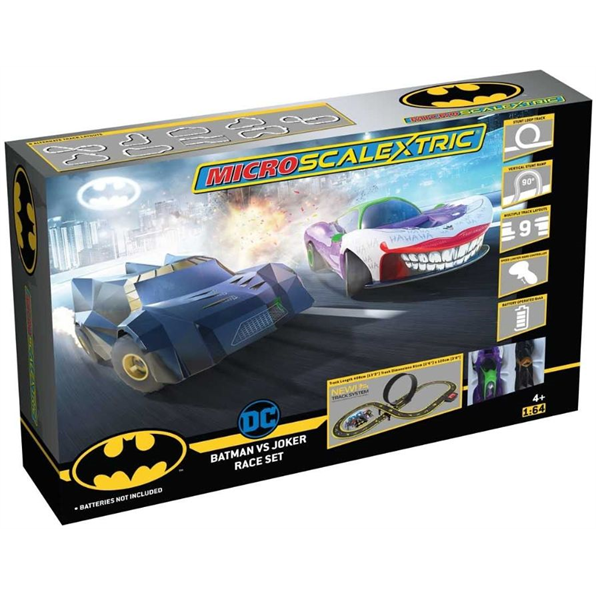 Micro Scalextric Batman vs Joker Set Battery Powered Race Set