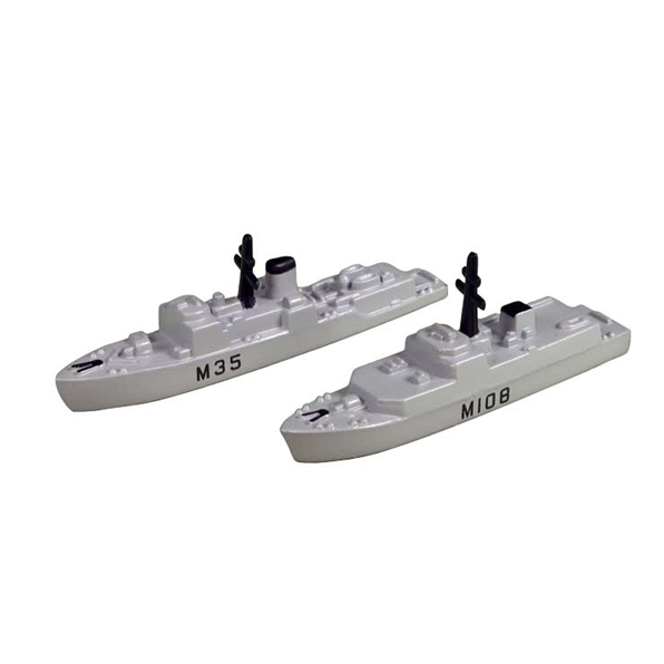 HMS Grimsby M108 + HMS Dulverton M35 Royal Navy Minesweeper