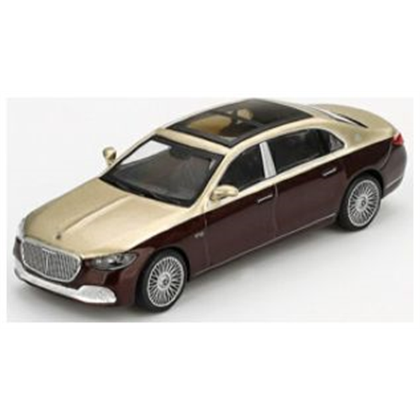 Mercedes Maybach S680 Gold/Dark Red Metallic (RHD) - John Ayrey Die Casts