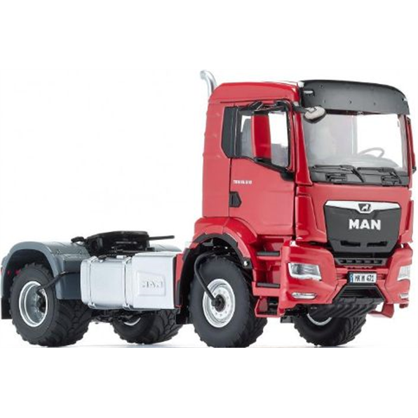 MAN TGS 18.510 4x4 2 Axle Tractor Unit Red - John Ayrey Die Casts