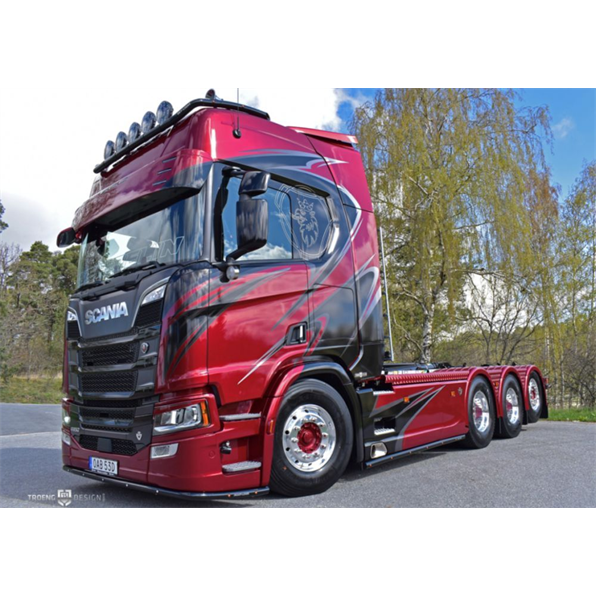 Scania R Highline CR20H 8X4 Riged Truck Hooklift + Container Asphalt 'Wermelin'